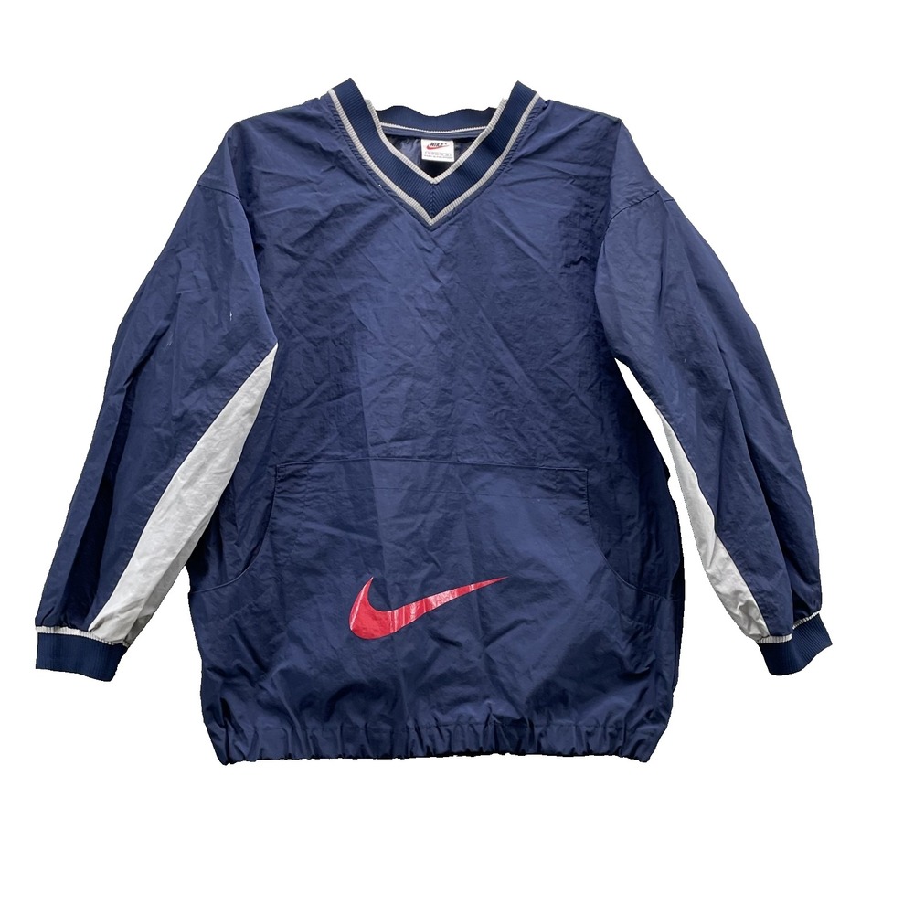 Vintage Nike Windbreaker Pullover XL Blue Retro Performance Sportswear Golf 90's